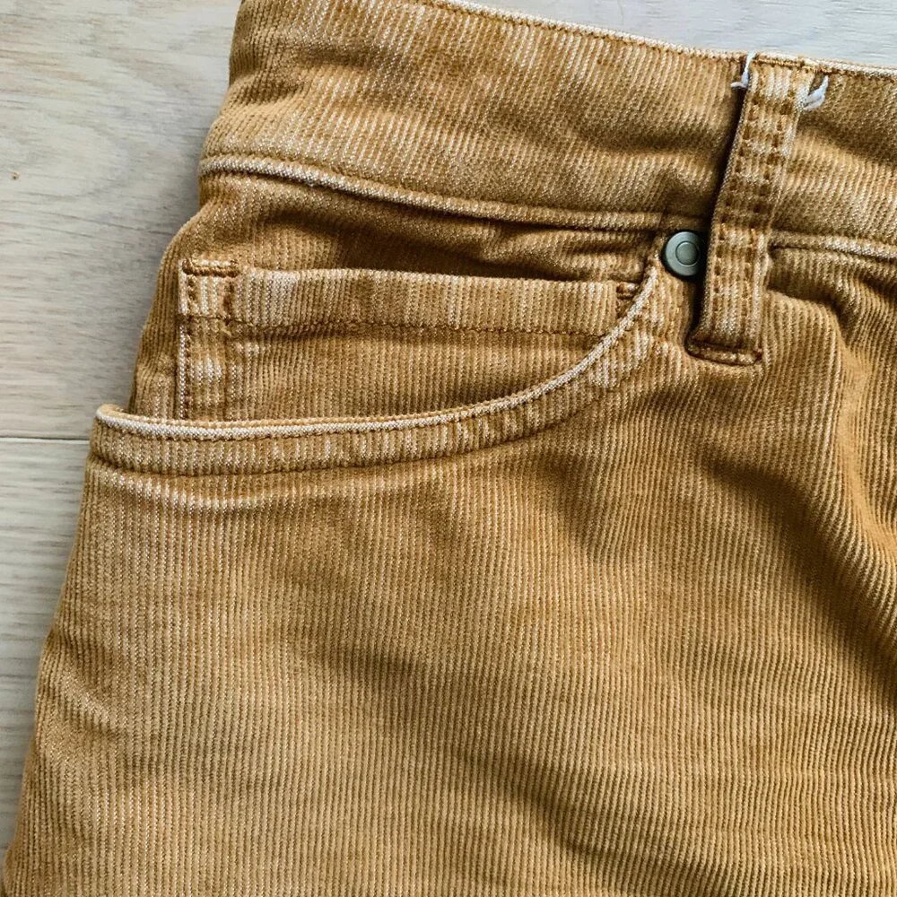 SOLD Carve Designs Maui Corduroy Mini Skirt Honey Goldenrod Womens 10 Cotton_8